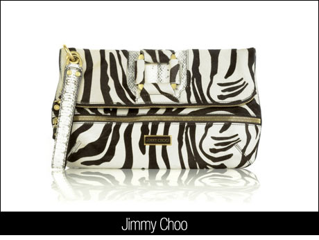 Jimmy Choo Siyah Beyaz Desenli Çanta